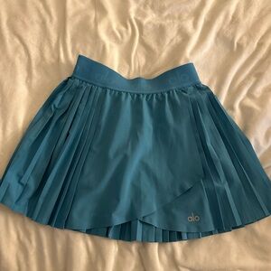 ALO Yoga Blue Mini Skater Skirt
